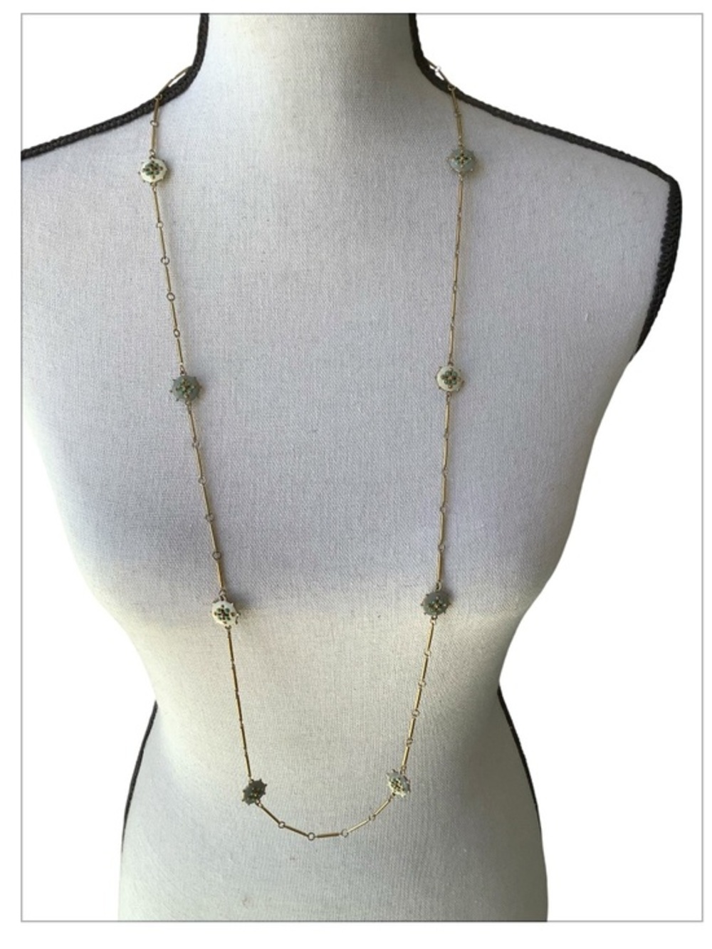 Banana Republic blue and white Chalcedony necklace